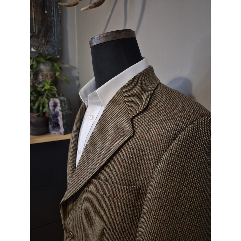 Vtg Chaps Ralph Lauren Men's 40 R Wool 3 Button Sports Coat Brown Multi Canada